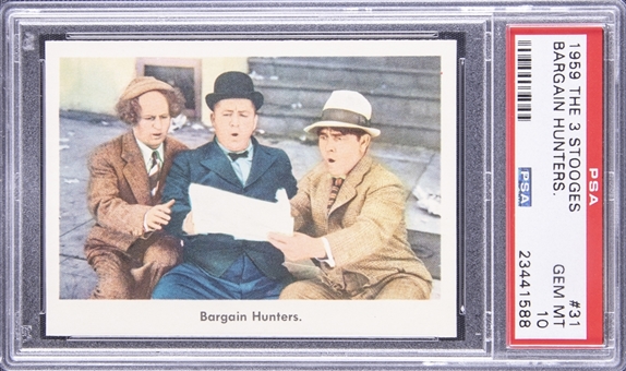 1959 Fleer "Three Stooges" #31 "Bargain Hunters" – PSA GEM MT 10